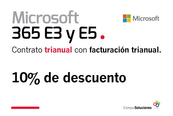 Microsoft E3 y E5 trianual